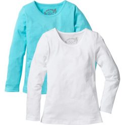 Koszulka z długim rękawem (2 szt.) bonprix morski + biały. T-shirty damskie marki bonprix. Za 39.98 zł.