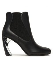 United Nude Botki Zuma Flow Hi 109540116 Czarny. Czarne botki damskie United Nude, ze skóry, bez obcasa, na słupku, bez zapięcia. Za 1,199.00 zł.