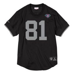 Koszulka Nfl Los Angeles Raiders Tim Brown. Czarne koszulki sportowe męskie Mitchell & Ness, bez wzorów, bez kołnierzyka, bez ramiączek, do piłki nożnej. Za 477.50 zł.