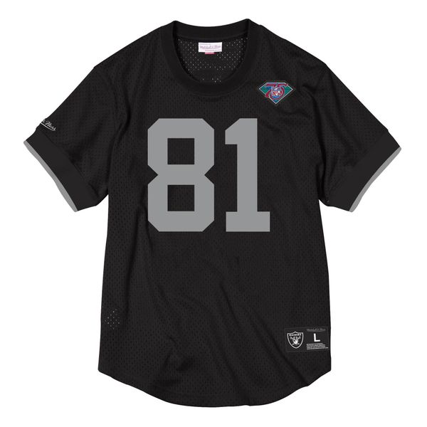 Koszulka Nfl Los Angeles Raiders Tim Brown. Czarne koszulki sportowe męskie Mitchell & Ness, bez wzorów, bez kołnierzyka, bez ramiączek, do piłki nożnej. Za 477.50 zł.
