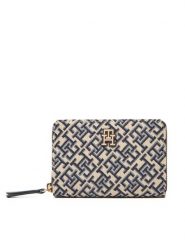 Tommy Hilfiger Portfel Th Jacquard Med Za AW0AW17479 Granatowy. Niebieskie portfele damskie Tommy Hilfiger, bez wzorów, ze skóry. Za 249.99 zł.