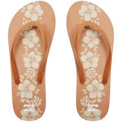 Japonki damskie Billabong Dama. Brązowe klapki damskie Billabong, bez wzorów, sportowe, bez obcasa. Za 38.99 zł.