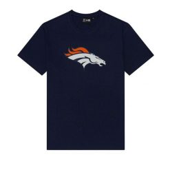 T-Shirt NFL Denver Broncos New Era Bleu marine. Niebieskie t-shirty męskie New Era, l, bez wzorów, z bawełny, klasyczne, bez kołnierzyka. Za 126.50 zł.
