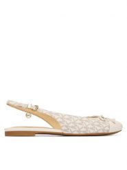 MICHAEL Michael Kors Baleriny Piper 40S6PIFP1B Kremowy. Białe baleriny damskie MICHAEL Michael Kors, bez wzorów, ze skóry, bez obcasa. Za 609.99 zł.