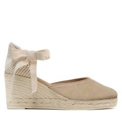 Espadryle Manebi. Brązowe sandały damskie Manebi, bez wzorów, bez obcasa, bez zapięcia. Za 519.99 zł.