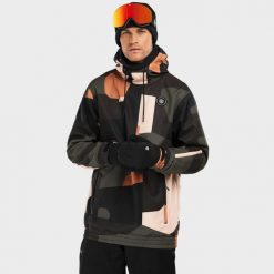 Kurtka snowboardowa męska W1 Sandboard. Brązowe kurtki męskie SIROKO, l, bez wzorów, z softshellu, bez kaptura. Za 844.00 zł.