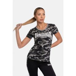 Koszulka damska Lonsdale Settiscarth. Szare t-shirty damskie Lonsdale, l, bez wzorów, z bawełny, klasyczne, bez kołnierzyka. Za 151.50 zł.
