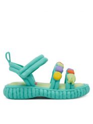 Melissa Sandały Mini Melissa Create + Play Doh Bb M 35989 Zielony. Zielone sandały dziewczęce Melissa, z tworzywa sztucznego, bez zapięcia. Za 199.99 zł.