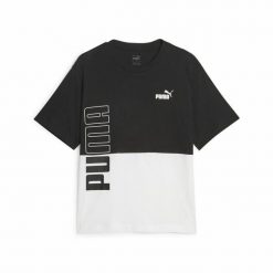 Koszulka z krótkim rękawem Damska Puma Power Colorblock Biały. Białe koszulki sportowe damskie Puma, xs, bez wzorów, z materiału, bez kołnierzyka, bez ramiączek, na fitness i siłownię. Za 131.35 zł.