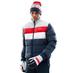 Męska ocieplana kurtka narciarska retro Siroko Eywald Blue. Niebieskie kurtki snowboardowe męskie SIROKO, m, bez wzorów, z materiału, bez kaptura, narciarskie. Za 435.00 zł.