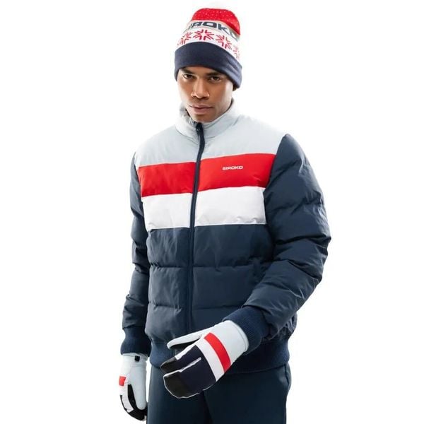 Męska ocieplana kurtka narciarska retro Siroko Eywald Blue. Niebieskie kurtki snowboardowe męskie SIROKO, m, bez wzorów, z materiału, bez kaptura, narciarskie. Za 435.00 zł.