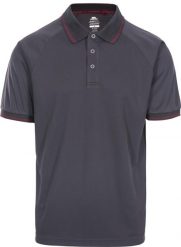 Trespass Bonington - Męska aktywna koszulka polo Tp100 Dark Grey. Szare koszulki polo męskie 2117 OF SWEDEN, m, bez wzorów, z poliesteru, bez ramiączek. Za 96.40 zł.