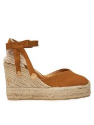 Castañer Espadryle Chiara/8Ed/002 021668 Brązowy. Brązowe sandały damskie Castañer, bez wzorów, z materiału, bez obcasa, bez zapięcia. Za 389.99 zł.