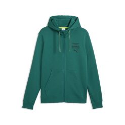 Męska bluza z kapturem PUMA x ASTON MARTIN ARAMCO F1® TEAM Essentials PUMA. Zielone bluzy męskie Puma, l, bez wzorów, z kapturem, do biegania. Za 349.00 zł.