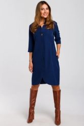 Sukienka marynarka elegancka żakietowa asymetryczna granat. Żakiety damskie Stylove, l, bez wzorów, z elastanu, biznesowe. Za 329.00 zł.