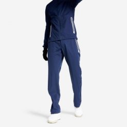 Spodnie do golfa męskie Inesis RW500 wodoodporne. Niebieskie eleganckie spodnie męskie INESIS, l, bez wzorów, z materiału, długie. Za 219.99 zł.