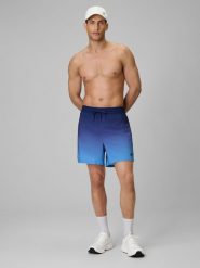 4F Spodenki plażowe boardshorty męskie - granatowe M. Niebieskie kąpielówki męskie 4f, m, bez wzorów, z materiału, do pływania. Za 99.99 zł.