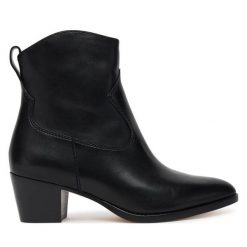 Botki LAUREN RALPH LAUREN. Czarne botki damskie Lauren Ralph Lauren, bez obcasa, na słupku, bez zapięcia. Za 959.99 zł.