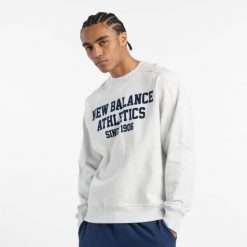 Bluza męska New Balance MT51521AHH – szara. Szare bluzy sportowe męskie New Balance, m, bez wzorów, z bawełny, bez kaptura. Za 249.99 zł.