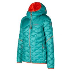 Kurtka puchowa damska z kapturem La Sportiva Pinnacle. Niebieskie kurtki damskie La Sportiva, s, bez wzorów, z poliamidu, z kapturem. Za 1,303.95 zł.