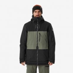 Kurtka snowboardowa męska Dreamscape SNB 500 ziprotect. Brązowe kurtki snowboardowe męskie DREAMSCAPE, m, bez wzorów, z materiału, długie, bez kaptura, narciarskie. Za 649.99 zł.