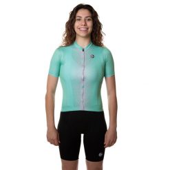 Koszulka rowerowa damska Unica jasnozielona. Zielone koszulki sportowe damskie C-LAB, xs, bez wzorów, bez kołnierzyka, bez ramiączek, rowerowe. W wyprzedaży za 296.25 zł.