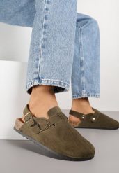 Zielone Sandały Typu Chodaki z Klamrami Silvermore. Zielone sandały dziewczęce Renee, z jeansu, bez zapięcia. Za 79.99 zł.