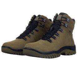 Męskie Skórzane Buty Turystyczne H255. Zielone trekkingi męskie 4f, trekkingowe. Za 591.99 zł.