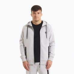 Bluza męska Pitbull Dogwood Hooded Zip Sweatshirt. Białe bluzy sportowe męskie PITBULL, l, bez wzorów, z bawełny, bez kaptura, na fitness i siłownię. Za 229.99 zł.