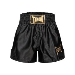 Szorty do boksu tajskiego Tapout Zorrey. Czarne krótkie spodenki sportowe męskie TAPOUT, bez wzorów, na fitness i siłownię. Za 265.00 zł.