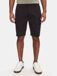 Tommy Jeans Szorty materiałowe Scanton DM0DM21949 Czarny Regular Fit. Czarne szorty męskie Tommy Jeans, m, bez wzorów, z bawełny. Za 229.99 zł.