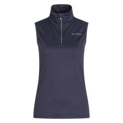 Damska koszulka do jazdy konnej HV Polo Lumiere. Niebieskie koszulki sportowe damskie HV POLO, bez wzorów, bez kołnierzyka, bez ramiączek, do jazdy konnej. Za 251.50 zł.