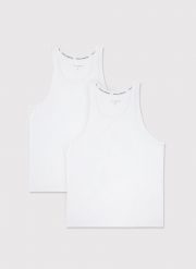 PAKO LORENTE – Tank top w białym kolorze, dwupak. Białe skarpety męskie Pako Lorente, bez wzorów, z bawełny. Za 99.99 zł.