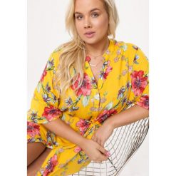 Żółta Sukienka Limiting. Żółte sukienki damskie Born2be, na co dzień, l, bez wzorów, bez kołnierzyka, bez ramiączek, mini, koszulowe. Za 54.99 zł.