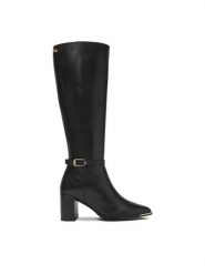 MEXX Kozaki EO-WI44-TUGA-03 Czarny. Czarne kozaki damskie Mexx, ze skóry, bez obcasa, na słupku. Za 699.99 zł.