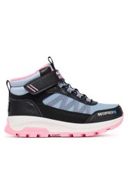 Skechers Śniegowce Storm Blazer 303493L BKLP Czarny. Czarne buty zimowe dziewczęce Skechers, ze skóry, bez zapięcia. Za 305.99 zł.