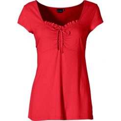 Shirt bonprix truskawkowy. Bluzki damskie marki bonprix. Za 44.99 zł.