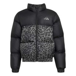 Kurtka dziewczęca adidas imprimé intégral. Czarne kurtki i płaszcze dla dziewczynek Adidas, bez wzorów, z materiału, długie, z kapturem. Za 457.99 zł.