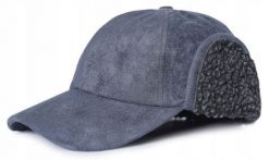 Czapka z Daszkiem (Ocieplana), Nauszniki - Pako Jeans- Ciemny Popiel. Szare czapki i kapelusze męskie Pako Jeans, na zimę, bez wzorów, z jeansu. Za 65.00 zł.