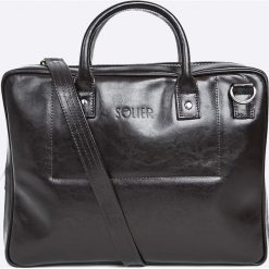 Solier - Torba skórzana. Torby na laptopa męskie marki Solier. Za 499.90 zł.