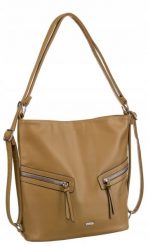Shopperka damska hobo Rovicky R-073-01 beżowa. Brązowe torebki do ręki damskie ROVICKY, bez wzorów, ze skóry ekologicznej, duże, bez dodatków. Za 81.99 zł.
