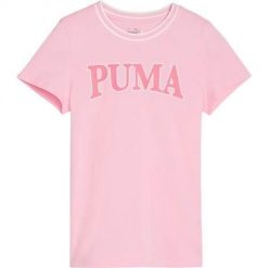 Koszulka treningowa dziewczęca Puma Squad. Czerwone t-shirty i topy dla dziewczynek Puma, bez wzorów, z bawełny, bez ramiączek. Za 107.24 zł.