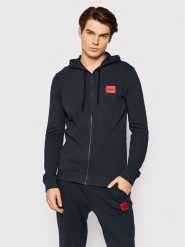 Hugo Bluza Daple212 50447972 Granatowy Regular Fit. Niebieskie bluzy męskie Hugo, m, bez wzorów, z bawełny, bez kaptura. Za 379.99 zł.