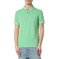 Koszulka męska Polo BOSS Prime Open Green regular fit zielona (50507813-347). Zielone koszulki sportowe męskie Boss, m, bez wzorów, bez kołnierzyka, bez ramiączek. Za 239.00 zł.