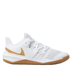 Buty do siatkówki damskie, W Zoom Hyperspeed Court Se. Białe obuwie sportowe damskie Nike, bez wzorów, z materiału, do siatkówki. Za 382.50 zł.