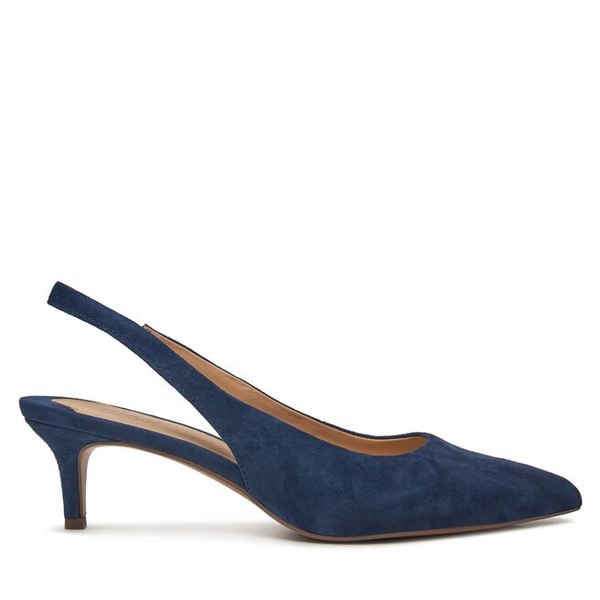 Czółenka LAUREN RALPH LAUREN. Niebieskie czółenka damskie Lauren Ralph Lauren, bez wzorów, bez obcasa, bez zapięcia. Za 551.99 zł.