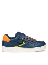 Geox Sneakersy J Eclyper J55LSA 5411 CF43S S Granatowy. Niebieskie buty sportowe chłopięce Geox, bez wzorów, ze skóry, bez zapięcia. Za 129.99 zł.