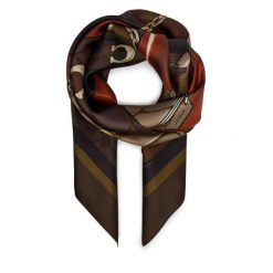 Chusta Coach. Brązowe szaliki i chusty damskie Coach, bez wzorów. Za 399.99 zł.