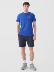 4F Spodenki dresowe męskie - szare 3XL. Szare krótkie spodenki sportowe męskie 4f, m, bez wzorów, z bawełny. W wyprzedaży za 79.99 zł.