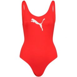Kostium kąpielowy damskie Puma Swim Women Swimsuit 1p. Czerwone kostiumy jednoczęściowe damskie Puma, xl, bez wzorów, z materiału, moda ciążowa, do pływania. Za 290.00 zł.